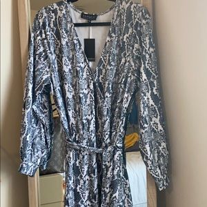 Snakeskin print maxi dress